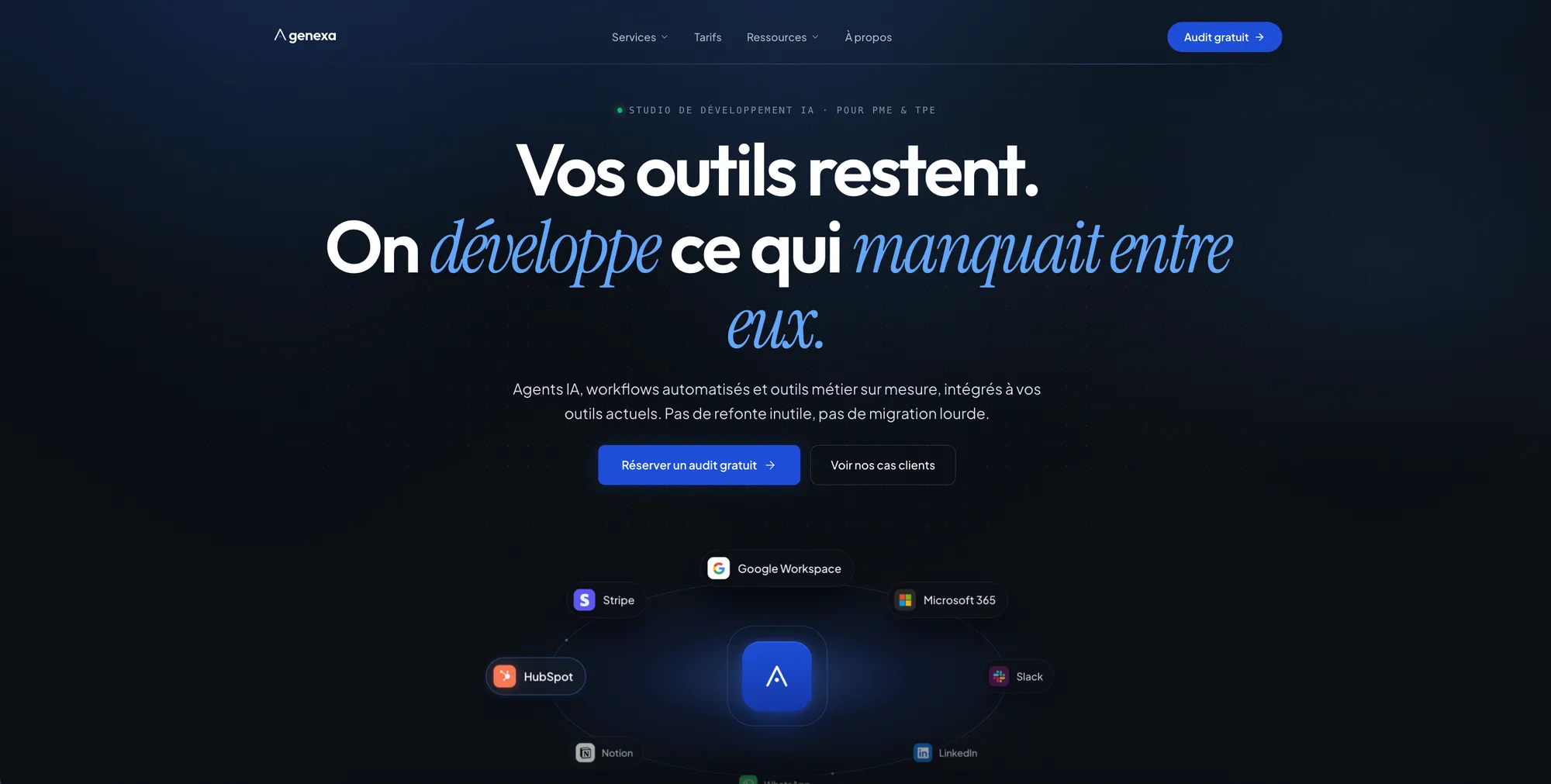 Agenexa — Studio IA · fondation personnelle