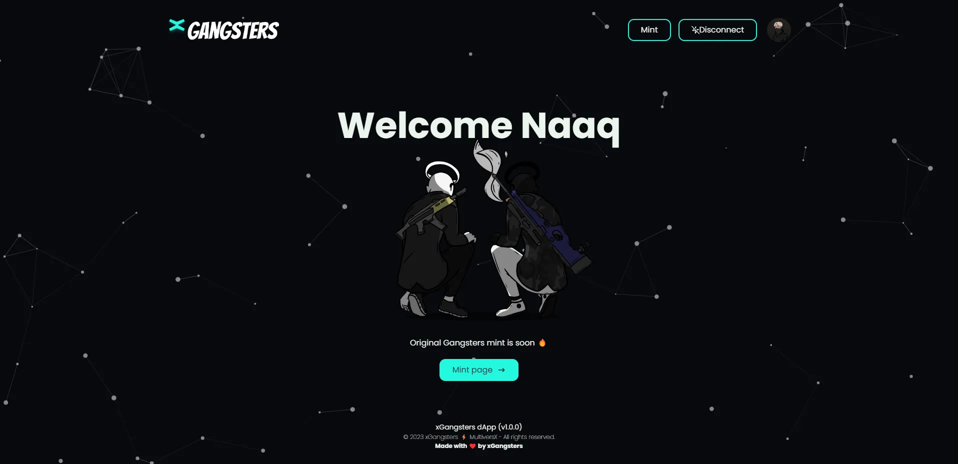 xGangsters — Ecosysteme Web3 complet : dApp, election, jeu de recherche, combat mobile